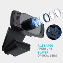 Load image into Gallery viewer, HD 1080P Megapixels USB Webcam Camera CMOS Sensor with MIC for Computer PC Laptops