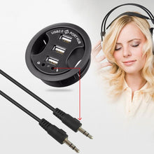 Load image into Gallery viewer, 3 Ports USB 2.0 Hub with 3.5mm audio and microphone jack
