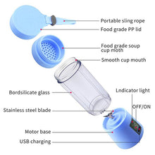 Load image into Gallery viewer, 380ml 6 Blender Juicer Cup USB Rechargeable Electric Automatic Vegetable Fruit Citrus Orange Juice Maker Cup Mixer Bottle, TBD002369201A, TBD002369201B, TBD002369201C, TBD002369201D, TBD002369201E, TBD002369201F, TBD002369201G, TBD002369201H           ...