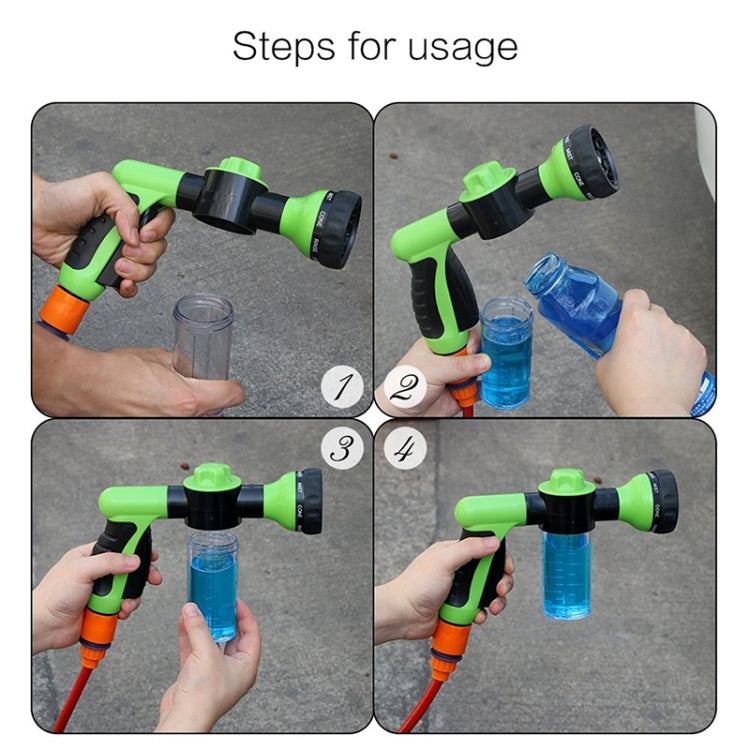 Professional Portable Multifunction Auto Foam Car Washer 3 Grade High Pressure Water Gun Cleaning Washing Foam Nozzle, Black, Green, Yellow