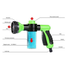 Load image into Gallery viewer, Professional Portable Multifunction Auto Foam Car Washer 3 Grade High Pressure Water Gun Cleaning Washing Foam Nozzle, Green, Yellow, Black