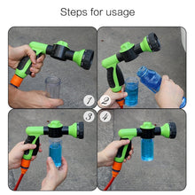 Load image into Gallery viewer, Professional Portable Multifunction Auto Foam Car Washer 3 Grade High Pressure Water Gun Cleaning Washing Foam Nozzle, Green, Yellow, Black