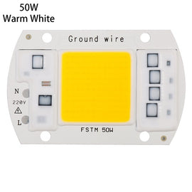 High Power 220V LED FloodlightCool/Warm White COB LED Chip IP65 Smart IC Driver Lamp, 15W white, 20W white, 30W white, 50W white, 15W warm white, 20W warm white, 30W warm white, 50W warm white