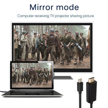 Load image into Gallery viewer, 1080P HD DisplayPort DP to HDMI Adapter Cable Cord 1.8M Display Port to HDMI Cable 1080P Video Connector for PC Notebook, Mini DP to HDMI