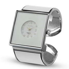 Square Large Dial Bracelet Quartz Watch for Women