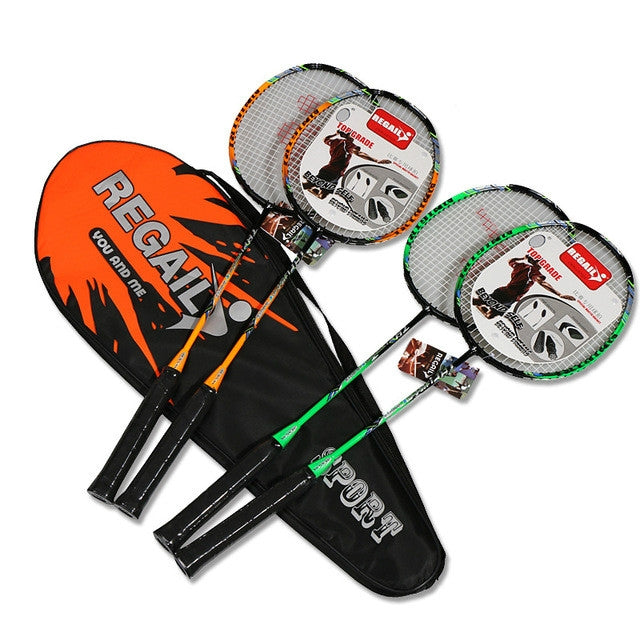 REGAIL 8019 2 in1 Carbon Durable Badminton Racket with Tote Bag