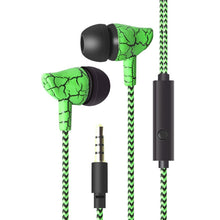Load image into Gallery viewer, 3.5mm Jack Crack Earphone Wired Headset Super Bass Sound Headphone Earbud with Mic for Mobile Phone Samsung Xiaomi MP3 4