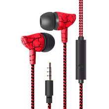 Load image into Gallery viewer, 3.5mm Jack Crack Earphone Wired Headset Super Bass Sound Headphone Earbud with Mic for Mobile Phone Samsung Xiaomi MP3 4