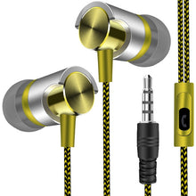 Load image into Gallery viewer, Metal Wired Earphone Super Bass Sound Headphones In-Ear Sport Headset with Mic for Xiaomi Samsung Huawei