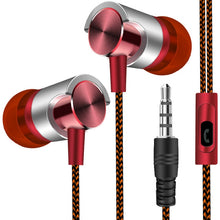 Load image into Gallery viewer, Metal Wired Earphone Super Bass Sound Headphones In-Ear Sport Headset with Mic for Xiaomi Samsung Huawei