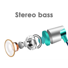 Load image into Gallery viewer, Metal Wired Earphone Super Bass Sound Headphones In-Ear Sport Headset with Mic for Xiaomi Samsung Huawei
