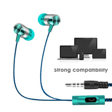 Load image into Gallery viewer, Metal Wired Earphone Super Bass Sound Headphones In-Ear Sport Headset with Mic for Xiaomi Samsung Huawei