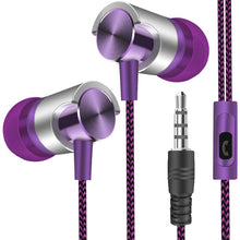 Load image into Gallery viewer, Metal Wired Earphone Super Bass Sound Headphones In-Ear Sport Headset with Mic for Xiaomi Samsung Huawei