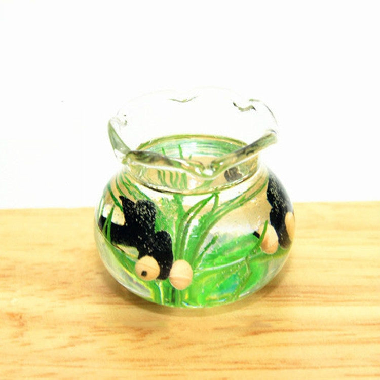 Dollhouse Miniature Transparent Glass Fish Tank Aquarium Toys