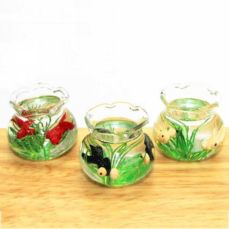 Dollhouse Miniature Transparent Glass Fish Tank Aquarium Toys