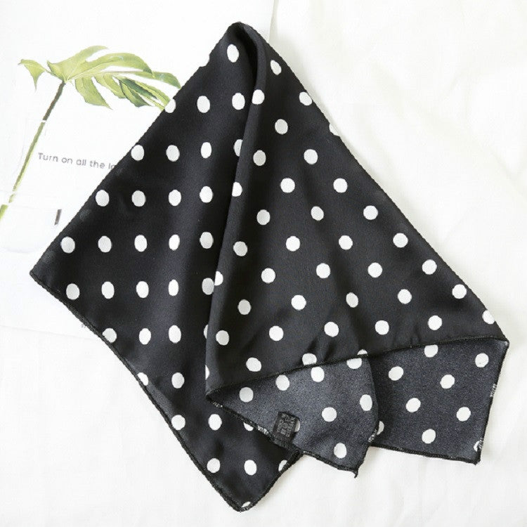 Spring Ladies Dots Pattern Silk ImitationSmall Scarf Square Scarf
