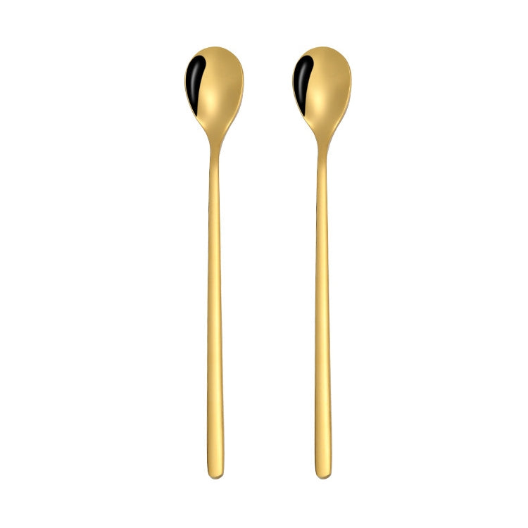 2 PCS Stainless Steel Spoon Creative Coffee Spoon Bar Ice Spoon Gold Plated Long Stirring Spoon, Round Spoon Silver, Pointed Spoon Silver, Square Spoon Silver, Round Spoon Gold, Pointed Spoon Gold, Square Spoon Gold, Round Spoon Rose Gold              ...