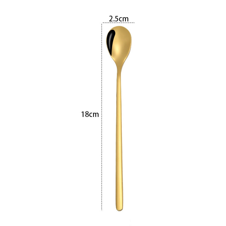 2 PCS Stainless Steel Spoon Creative Coffee Spoon Bar Ice Spoon Gold Plated Long Stirring Spoon, Round Spoon Silver, Pointed Spoon Silver, Square Spoon Silver, Round Spoon Gold, Pointed Spoon Gold, Square Spoon Gold, Round Spoon Rose Gold              ...