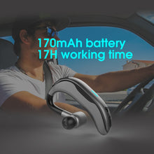 Load image into Gallery viewer, Car Handfree Wireless Ear-hook Bluetooth Earphone with Microphone, Black Grey, Black Red, Black Green