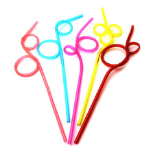 Load image into Gallery viewer, 10 PCS Creative Plastic Curved Straws, Random Color Style Delivery, Plastic Curved Straws