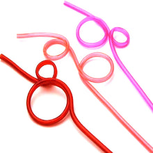 Load image into Gallery viewer, 10 PCS Creative Plastic Curved Straws, Random Color Style Delivery, Plastic Curved Straws