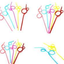 Load image into Gallery viewer, 10 PCS Creative Plastic Curved Straws, Random Color Style Delivery, Plastic Curved Straws