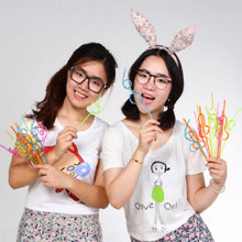 Load image into Gallery viewer, 10 PCS Creative Plastic Curved Straws, Random Color Style Delivery, Plastic Curved Straws