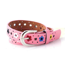 Load image into Gallery viewer, Flowers Pattern Hollow PU Leather Belt for Children