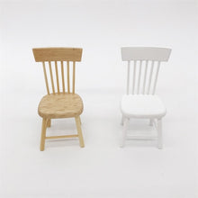 Load image into Gallery viewer, 3 PCS Doll House Miniature Dining Room Furniture Wooden Chair Children Educational Toys