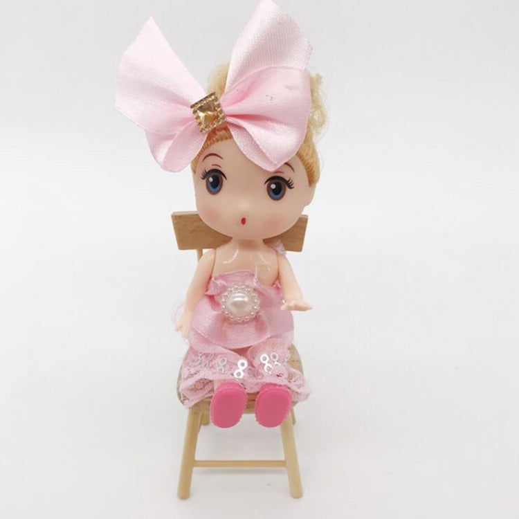 3 PCS Doll House Miniature Dining Room Furniture Wooden Chair Children Educational Toys