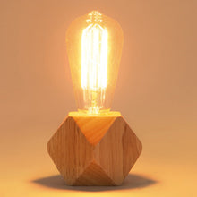 Load image into Gallery viewer, Solid Wood Decoration LED Night Light Modern Minimalist Warm Bedroom Bedside Lamp Small Table Lamp without LED Bulbs, EU Plug