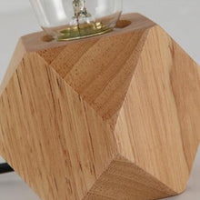 Load image into Gallery viewer, Solid Wood Decoration LED Night Light Modern Minimalist Warm Bedroom Bedside Lamp Small Table Lamp without LED Bulbs, EU Plug