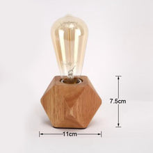 Load image into Gallery viewer, Solid Wood Decoration LED Night Light Modern Minimalist Warm Bedroom Bedside Lamp Small Table Lamp without LED Bulbs, EU Plug