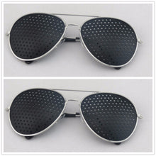 Load image into Gallery viewer, 2 PCS Pin-hole Glasses Pin Hole Sunglasses Eye Exercise Eyesight Natural Healing Vision Correction and Improvement, Golden Color Frame