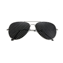 Load image into Gallery viewer, 2 PCS Pin-hole Glasses Pin Hole Sunglasses Eye Exercise Eyesight Natural Healing Vision Correction and Improvement, Golden Color Frame