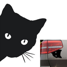 Load image into Gallery viewer, CAT FACE PEERING Pet Cat Car Sticker Decals , Size: 12x15cm, Black, WHITE