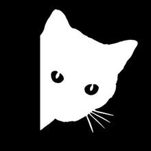 Load image into Gallery viewer, CAT FACE PEERING Pet Cat Car Sticker Decals , Size: 12x15cm, Black, WHITE