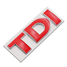 Load image into Gallery viewer, TDI 3D Badge Emblem Decal Car Sticker, DIY TDI 3D Badge Emblem