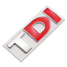 Load image into Gallery viewer, TDI 3D Badge Emblem Decal Car Sticker, DIY TDI 3D Badge Emblem