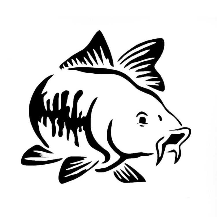 20 PCS Carp Fish Shape Window Car Sticker Reflective Car Styling Decoration, Carp Fish