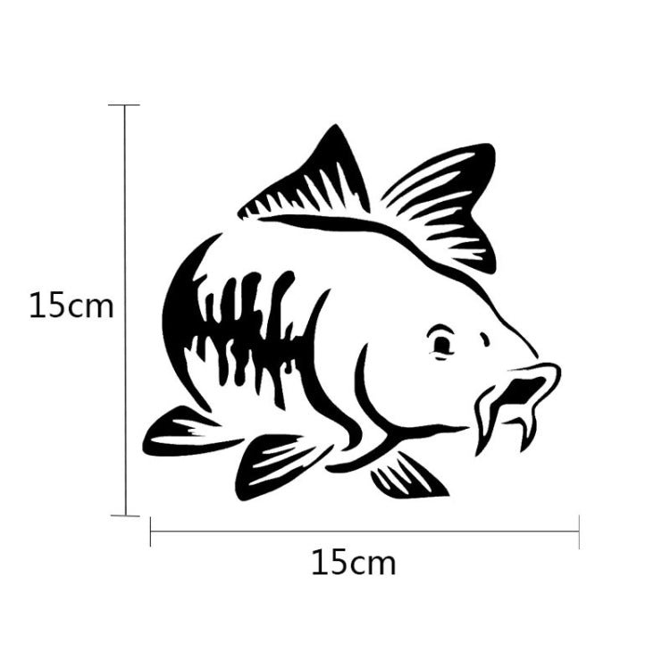 20 PCS Carp Fish Shape Window Car Sticker Reflective Car Styling Decoration, Carp Fish