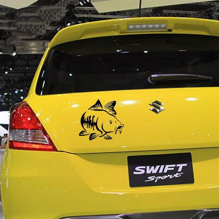 20 PCS Carp Fish Shape Window Car Sticker Reflective Car Styling Decoration, Carp Fish