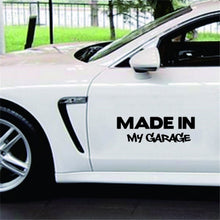 Load image into Gallery viewer, 10 PCS MADE IN MY GARAGE Car Styling Stickers Decal Car Body Cool Covers, Size:17.8x5.9cm, Black, Silver