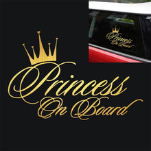 Load image into Gallery viewer, Princess Baby Pattern Car Decal Reflective Laser Vinyl Car Sticker, Size: 16.5x10.9cm, Gold, Silver, Laser, Black