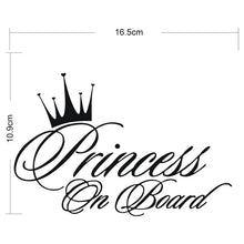 Load image into Gallery viewer, Princess Baby Pattern Car Decal Reflective Laser Vinyl Car Sticker, Size: 16.5x10.9cm, Gold, Silver, Laser, Black