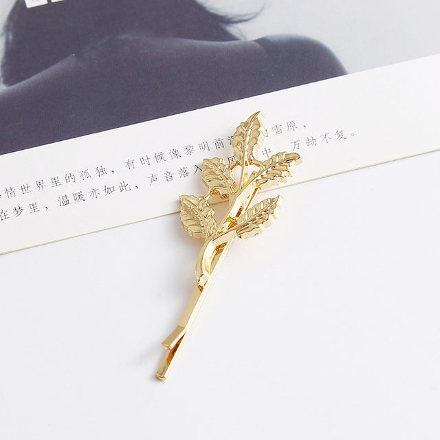 2 PCS Best Gift for Women Hair Clip Bright Hairpin Simple Hair Styling Accessories