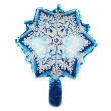 Load image into Gallery viewer, 5 PCS Snowflake Shaped Holiday Decoration Aluminum Film Balloon, 32×36cm Mini Snowflake, 29×40cm Mini Snowflake, 45×45cm Snowflake, 50×58cm Snowflake, 73×73cm Large Snowflake