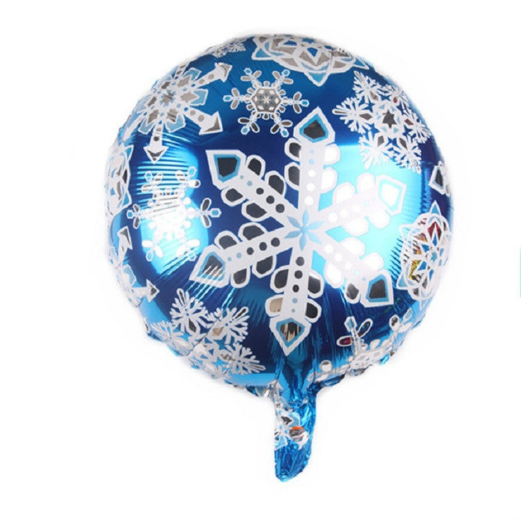 5 PCS Snowflake Shaped Holiday Decoration Aluminum Film Balloon, 32×36cm Mini Snowflake, 29×40cm Mini Snowflake, 45×45cm Snowflake, 50×58cm Snowflake, 73×73cm Large Snowflake