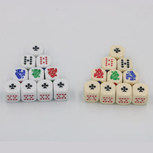 Load image into Gallery viewer, 10 PCS Acrylic Carved Round Corner Poker Dice Bar Family Party Game Props