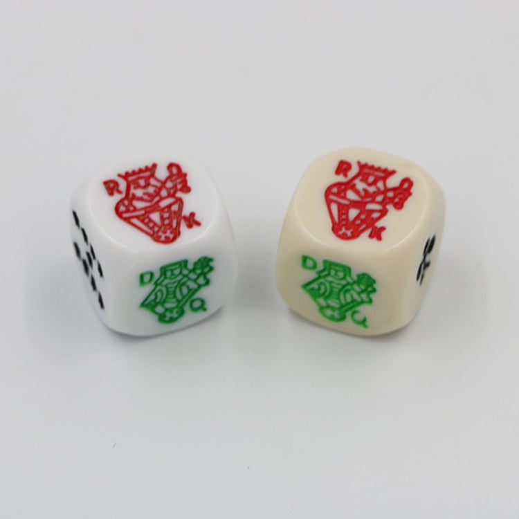 10 PCS Acrylic Carved Round Corner Poker Dice Bar Family Party Game Props